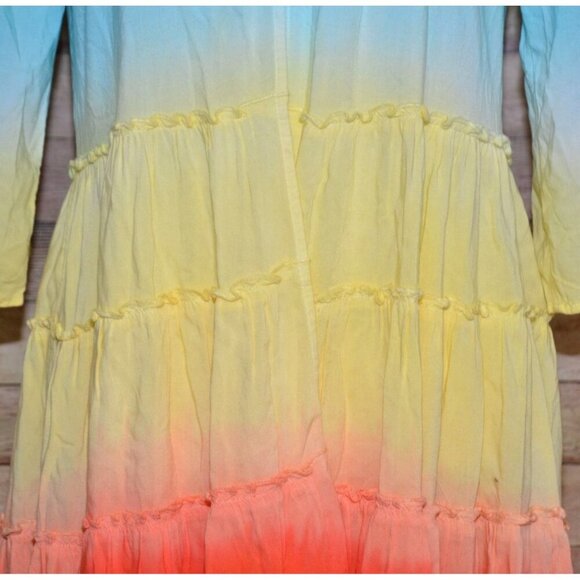 Soft Surroundings Topper Ombre Artsy Boho Tiered Size PXS Open Front Cover Up - Picture 5 of 11